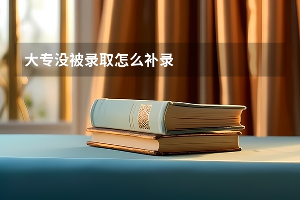 大专没被录取怎么补录