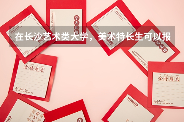 在长沙艺术类大学，美术特长生可以报考的有哪些？