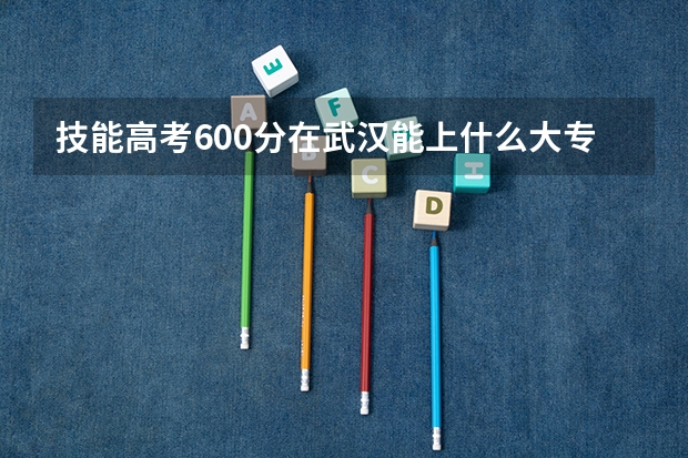 技能高考600分在武汉能上什么大专