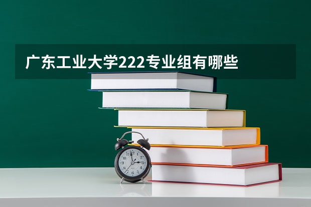 广东工业大学222专业组有哪些