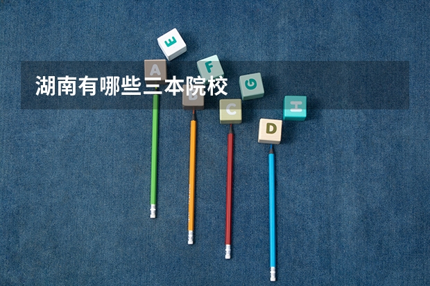 湖南有哪些三本院校