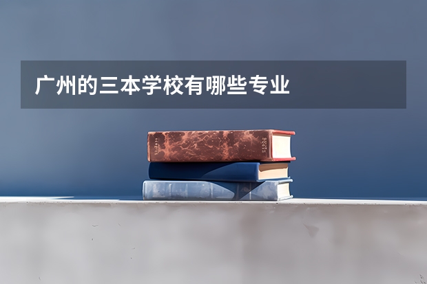 广州的三本学校有哪些专业