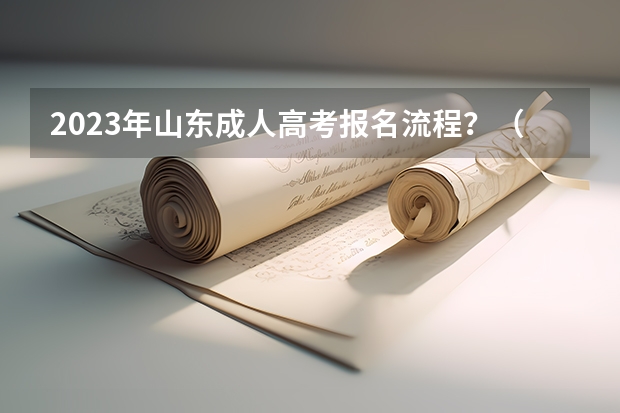 2023年山东成人高考报名流程？（山东高考报名流程）