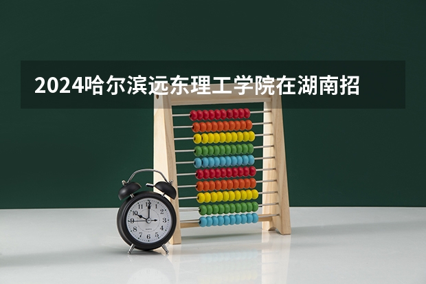 2024哈尔滨远东理工学院在湖南招生计划 招多少人