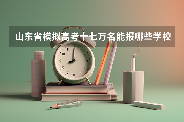 山东省模拟高考十七万名能报哪些学校？