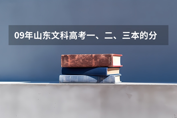 09年山东文科高考一、二、三本的分数线分别是多少