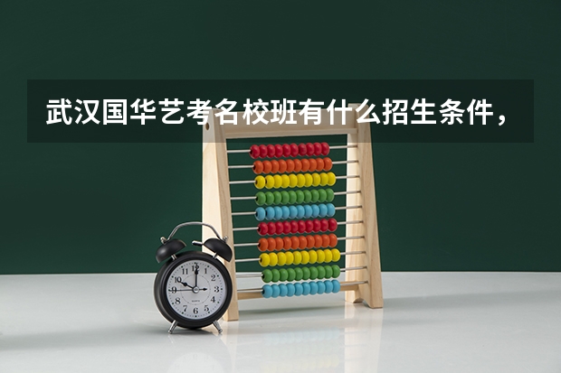 武汉国华艺考名校班有什么招生条件，招生计划是什么啊
