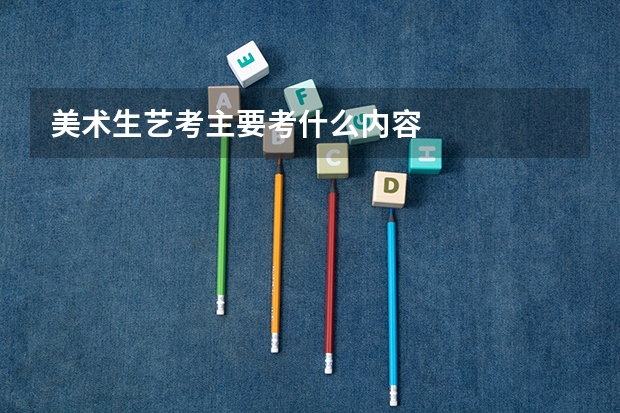 美术生艺考主要考什么内容
