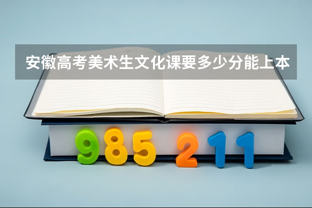 安徽高考美术生文化课要多少分能上本科