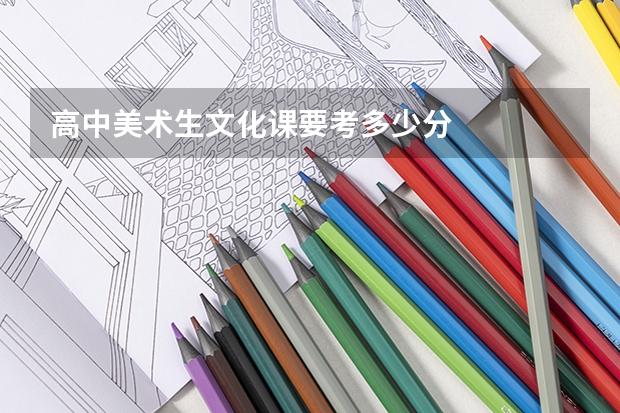 高中美术生文化课要考多少分