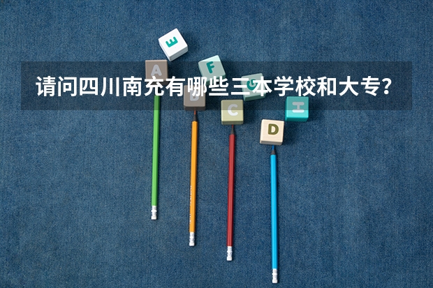 请问四川南充有哪些三本学校和大专？