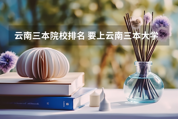 云南三本院校排名 要上云南三本大学