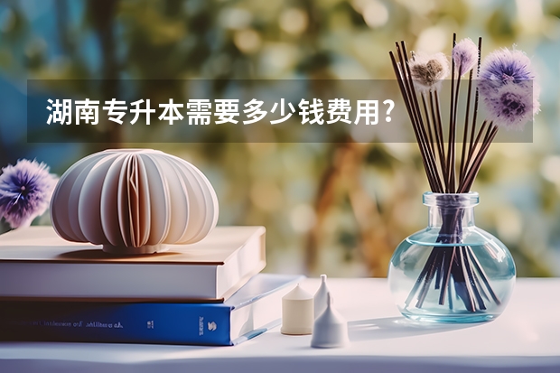 湖南专升本需要多少钱费用?