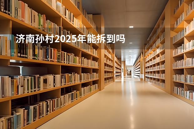 济南孙村2025年能拆到吗