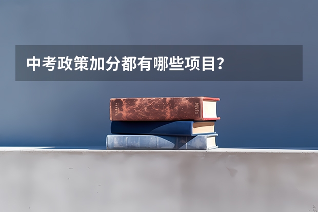 中考政策加分都有哪些项目？