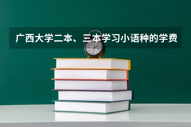 广西大学二本、三本学习小语种的学费是多少