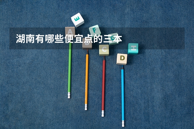 湖南有哪些便宜点的三本