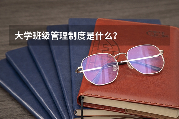 大学班级管理制度是什么？
