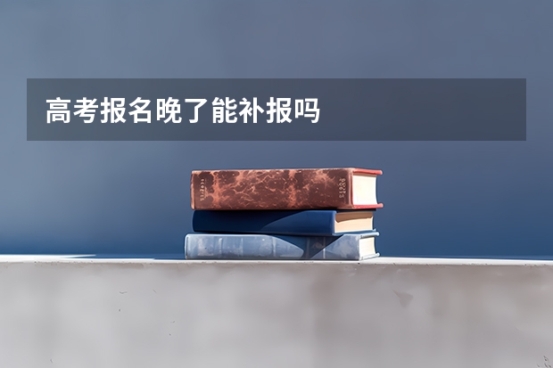 高考报名晚了能补报吗