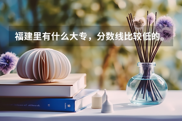 福建里有什么大专，分数线比较低的。民办公办都行。