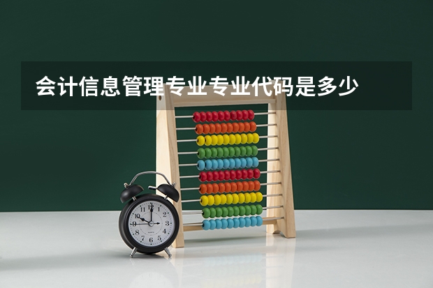 会计信息管理专业专业代码是多少