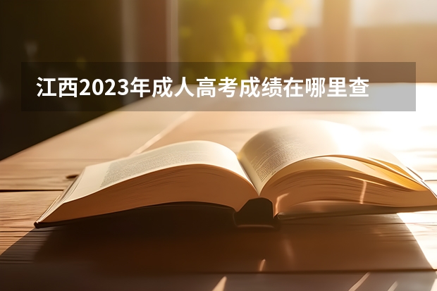 江西2023年成人高考成绩在哪里查询 方法是什么？