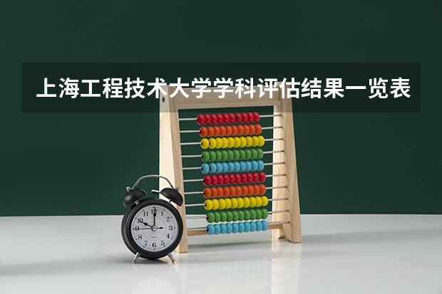 上海工程技术大学学科评估结果一览表（完整版）
