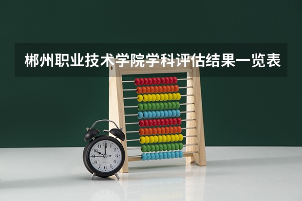 郴州职业技术学院学科评估结果一览表（完整版）