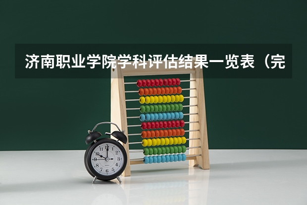 济南职业学院学科评估结果一览表（完整版）