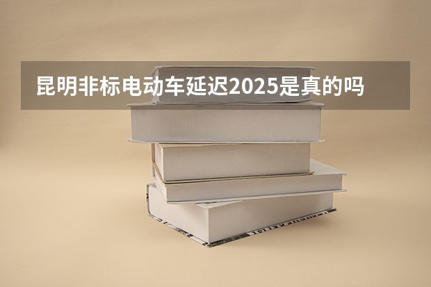 昆明非标电动车延迟2025是真的吗