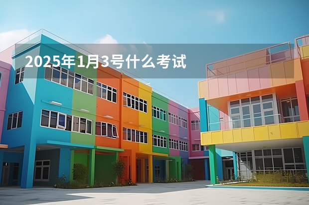 2025年1月3号什么考试