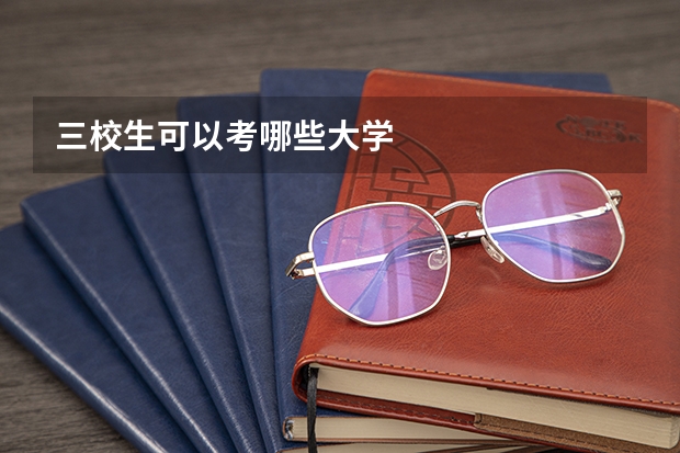 三校生可以考哪些大学