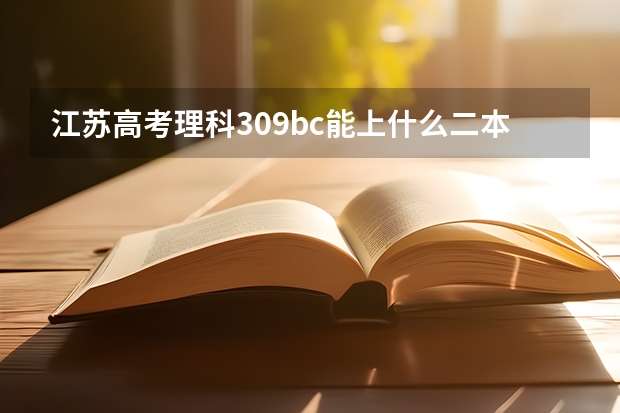 江苏高考理科309bc能上什么二本？