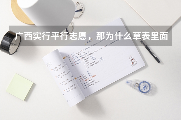 广西实行平行志愿，那为什么草表里面还有第一.第二志愿？