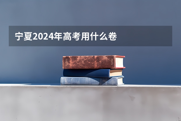 宁夏2024年高考用什么卷