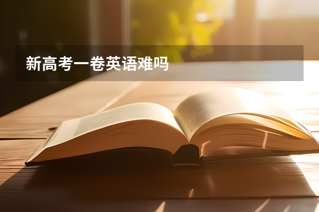 新高考一卷英语难吗