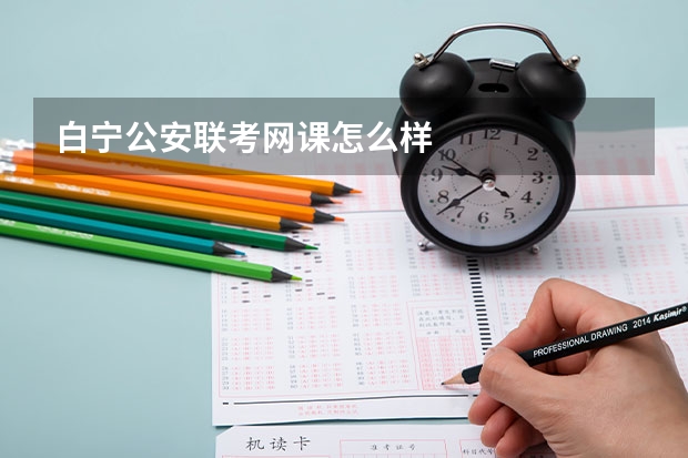白宁公安联考网课怎么样