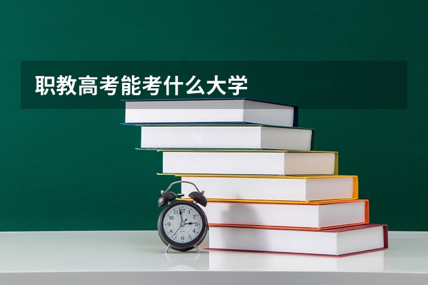 职教高考能考什么大学