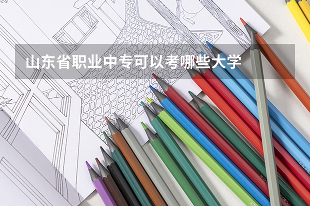 山东省职业中专可以考哪些大学