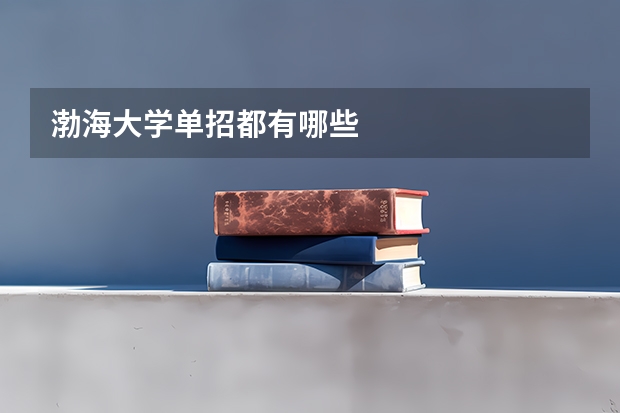 渤海大学单招都有哪些