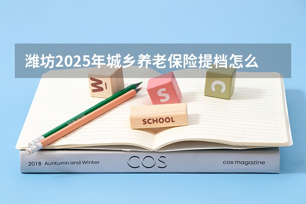 潍坊2025年城乡养老保险提档怎么交