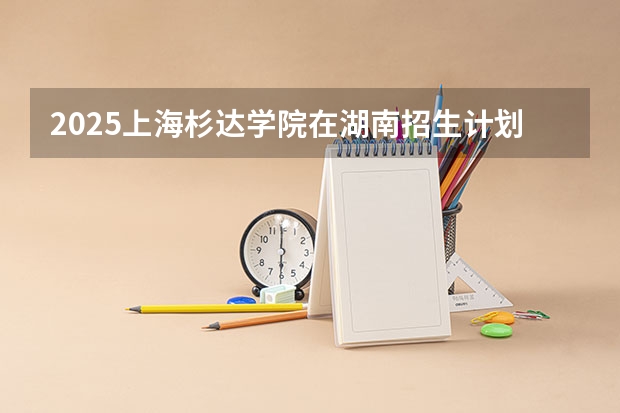2025上海杉达学院在湖南招生计划一览表