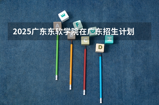 2025广东东软学院在广东招生计划一览表