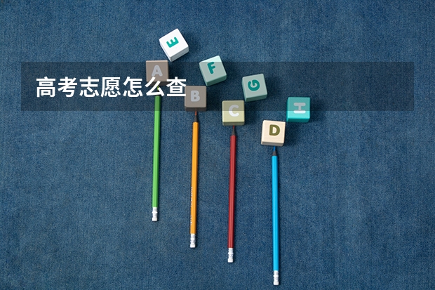 高考志愿怎么查