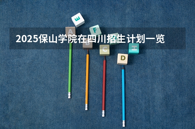 2025保山学院在四川招生计划一览表