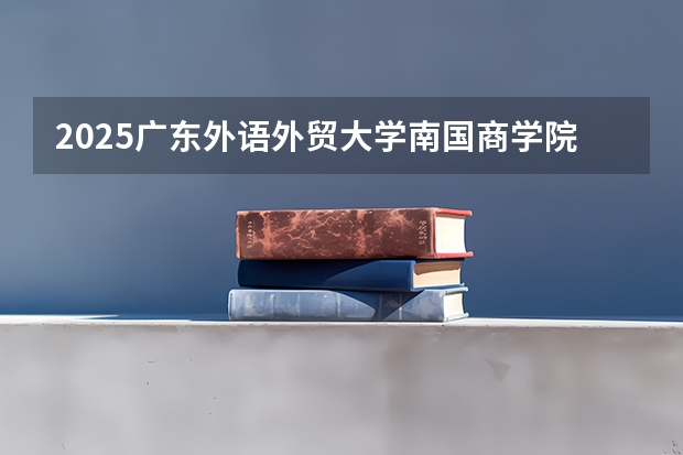 2025广东外语外贸大学南国商学院在海南招生计划一览表