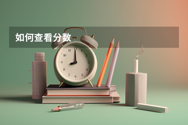 如何查看分数