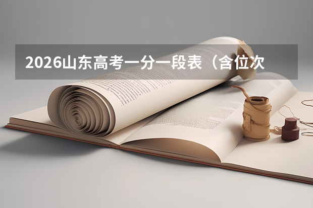 2026山东高考一分一段表（含位次）详细使用指南
