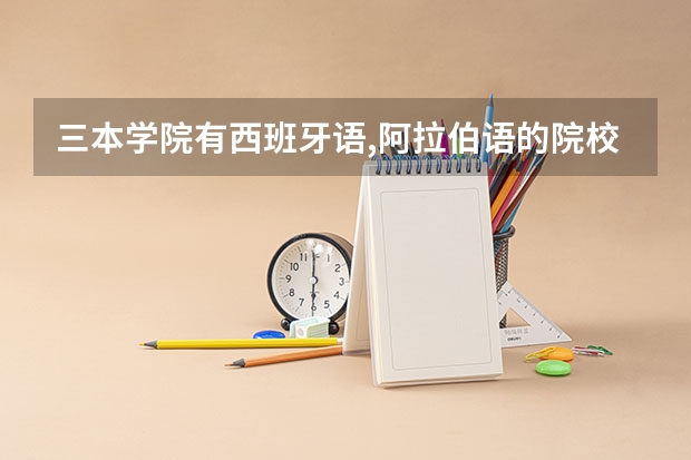 三本学院有西班牙语,阿拉伯语的院校有哪些