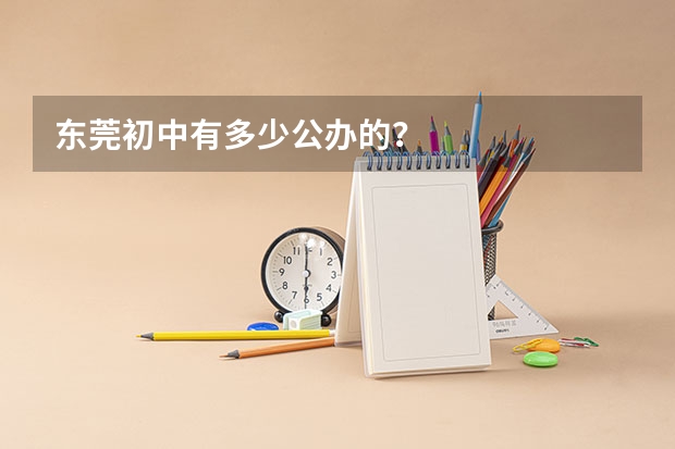东莞初中有多少公办的？